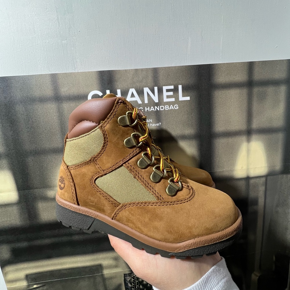 Timberland Kid’s 6 inch Filed Boot Medium Brown Toddler Size 11&12